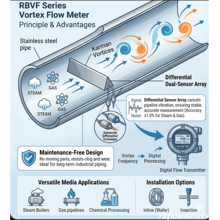 RBVF High-Performance Vortex Flow Meter