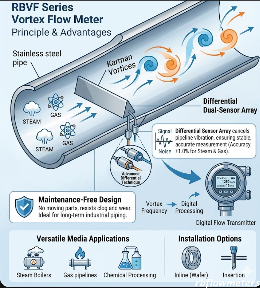 Vortex & Turbine Flow Meters for Liquid, Gas, and Steam